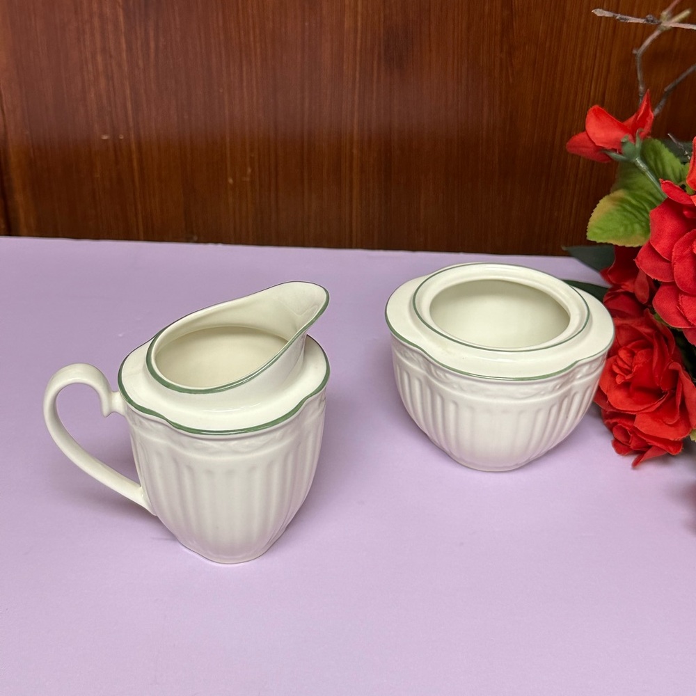 Mikasa Sunshine Lane Collection Sugar and Creamer containers